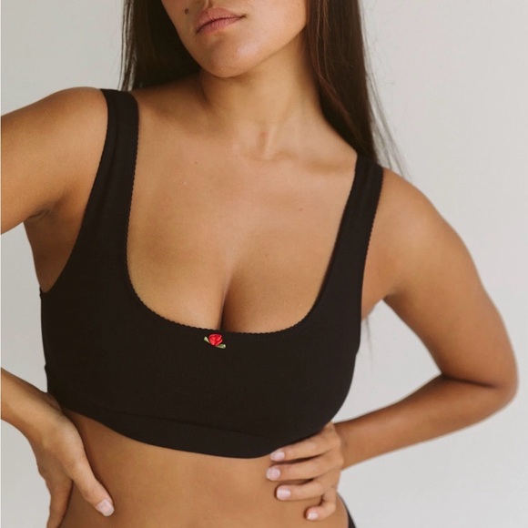 NWT RAT BOI SUPPORT COTTON BRA IN ONYX SIZE MEDIUM - Picture 3 of 4